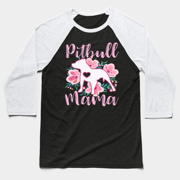 Pitbull mama Baseball T-Shirt by PrettyPittieShop